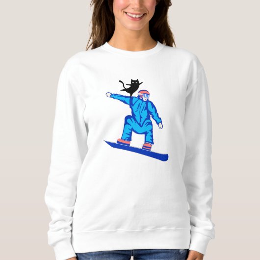 Sweatshirt Snowboardeur avec une loi d'équilibrage de chats (Devant)
