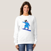 Sweatshirt Snowboardeur avec une loi d'équilibrage de chats (Devant entier)