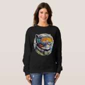 Sweatshirt Snowboarding Cat Cool Snowboarder or Skier Mountai (Devant entier)