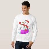 Sweatshirt Snowman comme Snowboardeur avec Sonowboard.PNG (Devant entier)