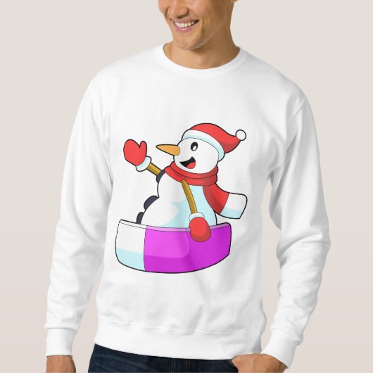 Sweatshirt Snowman comme Snowboardeur avec Sonowboard.PNG (Devant)