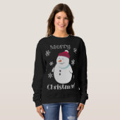 Sweatshirt Snowman gelé mignon animal Joyeux Noël (Devant entier)