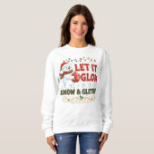 Sweatshirt Snowman & Snowflake Glitter (Devant entier)