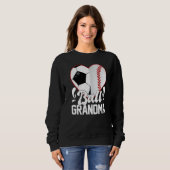 Sweatshirt Soccer Baseball Softball Grandma Ball Grandma Hear (Devant entier)