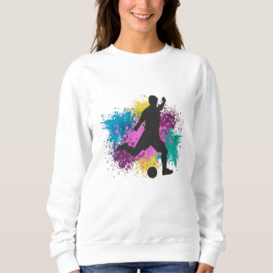 Sweatshirt Soccer Grungy Couleur Splashes
