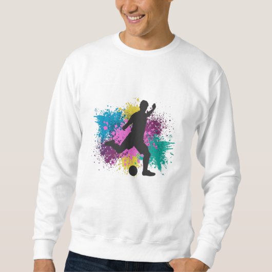 Sweatshirt Soccer Grungy Couleur Splashes (Devant)