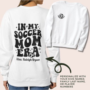 Sweatshirt Soccer Maman Era Personnalisé Noms des enfants Jou