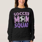 Sweatshirt Soccer Maman Squad en rose et violet (Devant)