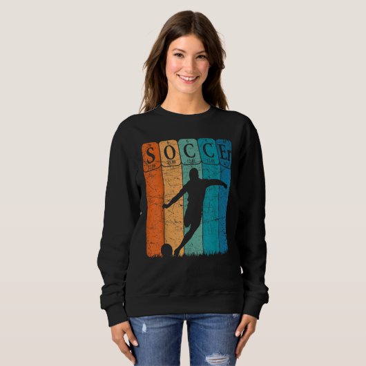 Sweatshirt Soccer Periodic Table Elements Soccer Player Nerd  (Devant entier)
