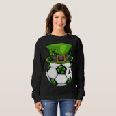 Sweatshirt Soccer Shamrock Leprechaun St Patricks Day Boys Ki (Devant entier)