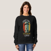 Sweatshirt Social Distancing Expert Paragliding Paraglider Vi (Devant entier)