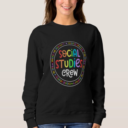 Sweatshirt Social Studies Squad First Day Of School & Appreci (Devant)