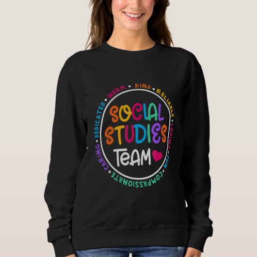 Sweatshirt Social Studies TEAM First Day Of School & Apprecia (Devant)