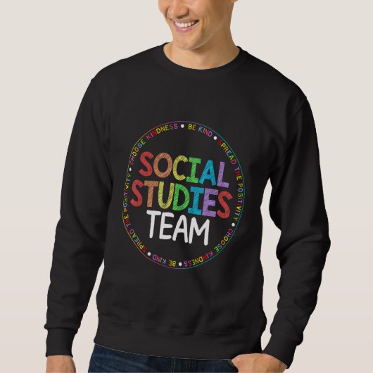 Sweatshirt Social Studies TEAM First Day Of School & Apprecia (Devant)
