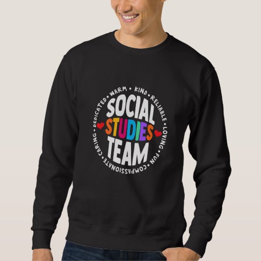 Sweatshirt Social Studies TEAM First Day Of School & Apprecia (Devant)