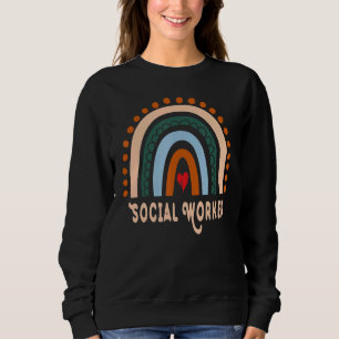 Sweatshirt Social Worker Rainbow Cute Appréciation essentiell