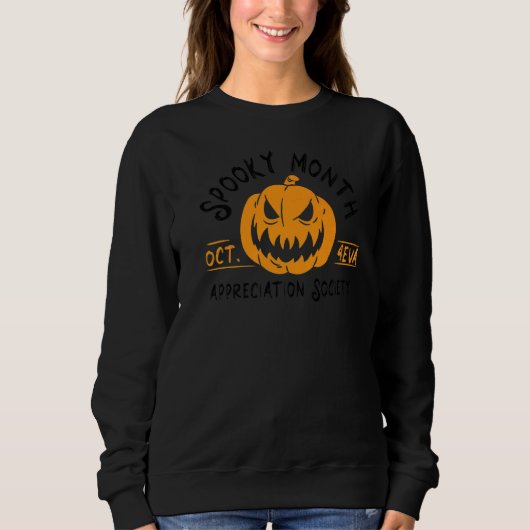 Sweatshirt Société d'appréciation du mois éffrayant Jack-o'-l (Devant)