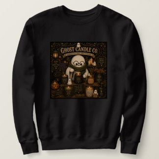 Sweatshirt Société de bougie fantôme Halloween vintage chat n