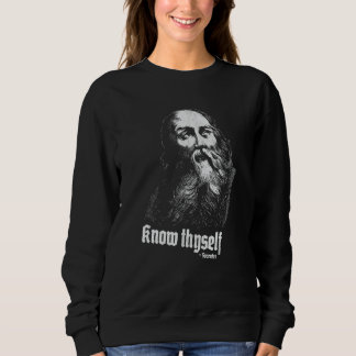 Sweatshirt Socrates Citation Connaissance De Soi Se Connaître