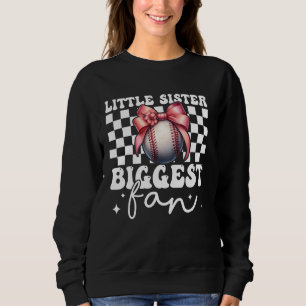 Sweatshirt Soeur De Baseball Coquette Bow Little Sister Bi