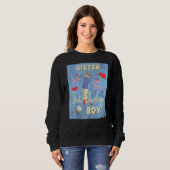 Sweatshirt Soeur De L'Anniversaire Boy Golf Thème Corresponda (Devant entier)