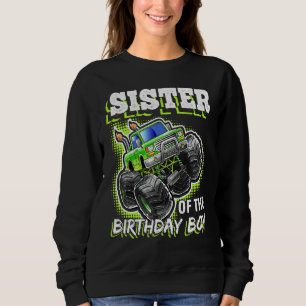 Sweatshirt Soeur de l'anniversaire Boy Monster Camion Anniver