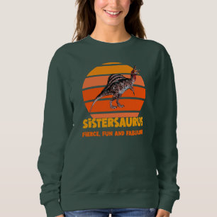 Sweatshirt Sœurs drôles dinosaure Sœur humour Design