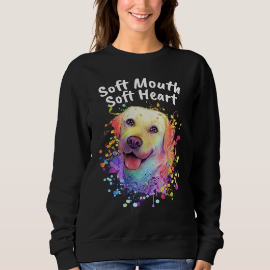 Sweatshirt Soft Mouth Soft Heart Dog Theme Humor Dog Paw (Devant)