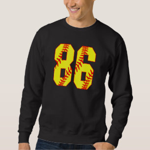 Sweatshirt Softball 86 Fast Pitch Love Softball Maman Favorit