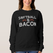 Sweatshirt Softball and Bacon   Softball (Devant)