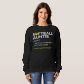 Sweatshirt Softball Aunt Definition Nephew's Biggest Fan (Devant entier)