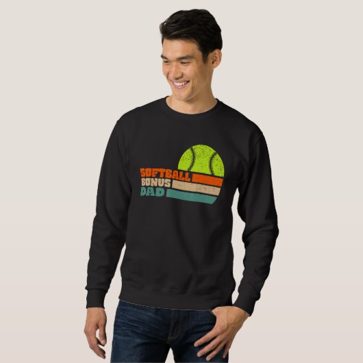 Sweatshirt Softball Bonus Dad From Stepdaughter Stepson Son (Devant entier)