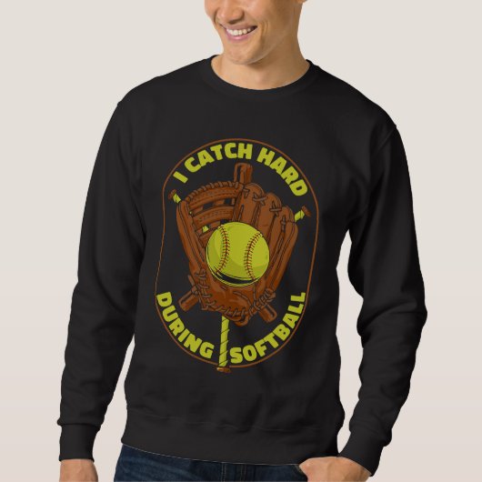 Sweatshirt Softball Catcher Pitcher Batter  Softball (Devant)