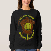 Sweatshirt Softball Catcher Pitcher Batter  Softball (Devant)