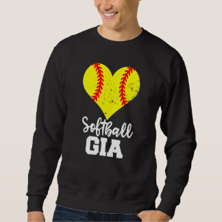 Sweatshirt Softball Gia Softball Heart Grandma Gia