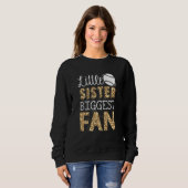 Sweatshirt Softball Leopard Graphisme Femmes Soeur Softball 1 (Devant entier)