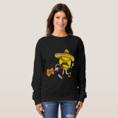Sweatshirt Softball Mexican Guitar Hat Cinco De Mayo (Devant entier)