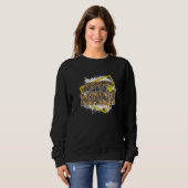 Sweatshirt Softball Nana Leopard Bleached Family Matching   (Devant entier)