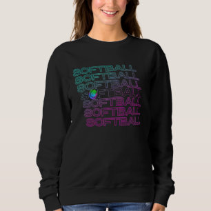 Sweatshirt Softball player For Girls Youth and Teens