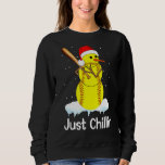 Sweatshirt Softball Snowman Juste Chillin' Christmas Softball<br><div class="desc">Softball Snowman Juste Chillin Noël Softball Snowman</div>