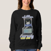Sweatshirt Software Developer Make Computer Black Cat Program (Devant)