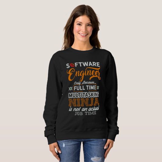 Sweatshirt Software Engineer Coder Programmer 4 (Devant entier)