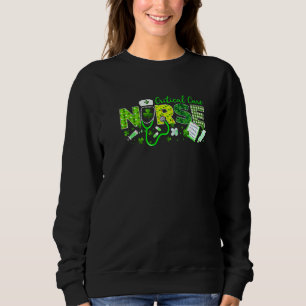 Sweatshirt Soins critiques Infirmière St. Patricks Amour de j