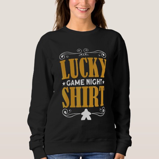 Sweatshirt Soirée de jeu chanceuse Jeu de société Planche de (Devant)