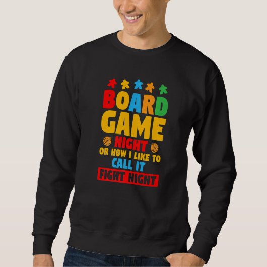 Sweatshirt Soirée de jeu de société drôle ou comme j'aime l'a (Devant)