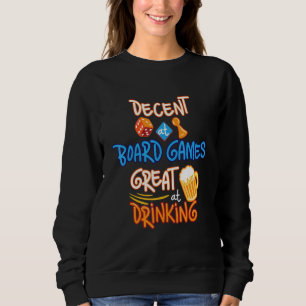 Sweatshirt Soirée de jeux en famille Décent aux jeux de soci