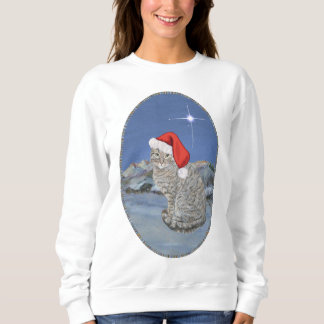 Sweatshirt Soirée de Noël Tabby Chat