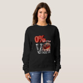 Sweatshirt Soirée Steak Végan Zéro Pour Cent (Devant entier)