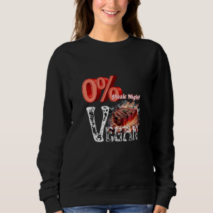 Sweatshirt Soirée Steak Végan Zéro Pour Cent