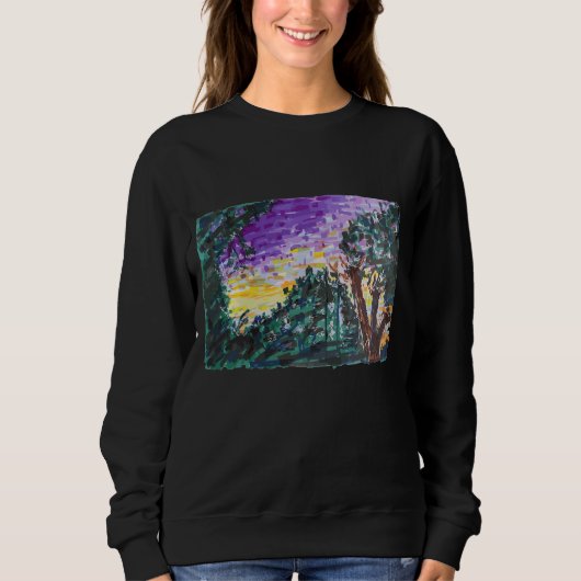 Sweatshirt Soirée violette (Devant)